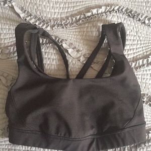 Lululemon black sports bra. Size 2 or xxs.